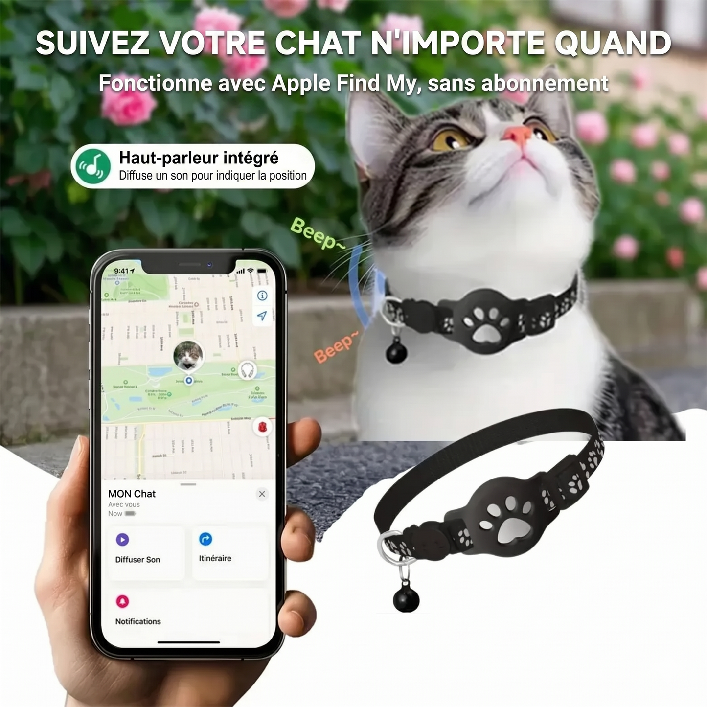 Collier GPS pour Chat — Localisation en Temps Réel