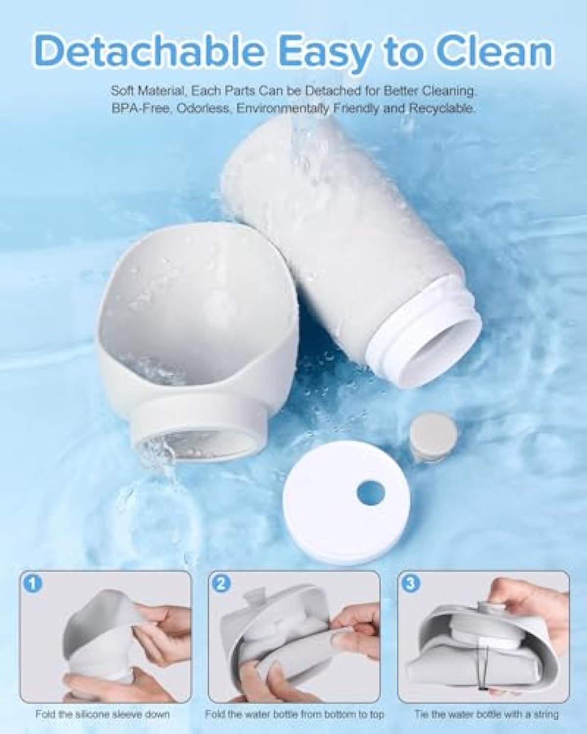 Gourde Pliable pour Chien — Légère, Étanche & Compacte
